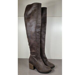 Hinge Canton Over the Knee Boot, Grey-Brown, Womens Size 5.5 & 9.5